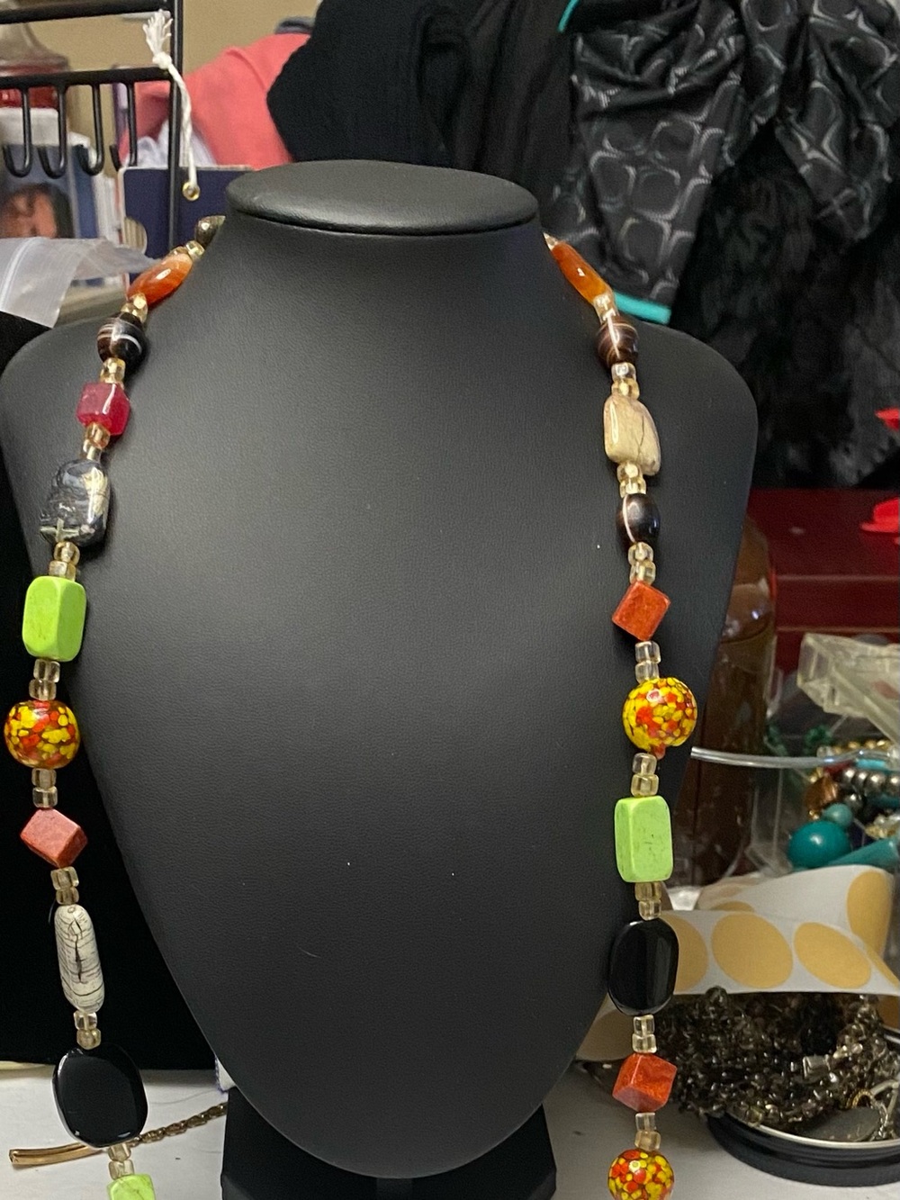Colorful Multi-Bead Women's Necklace Perfect for the coming fall